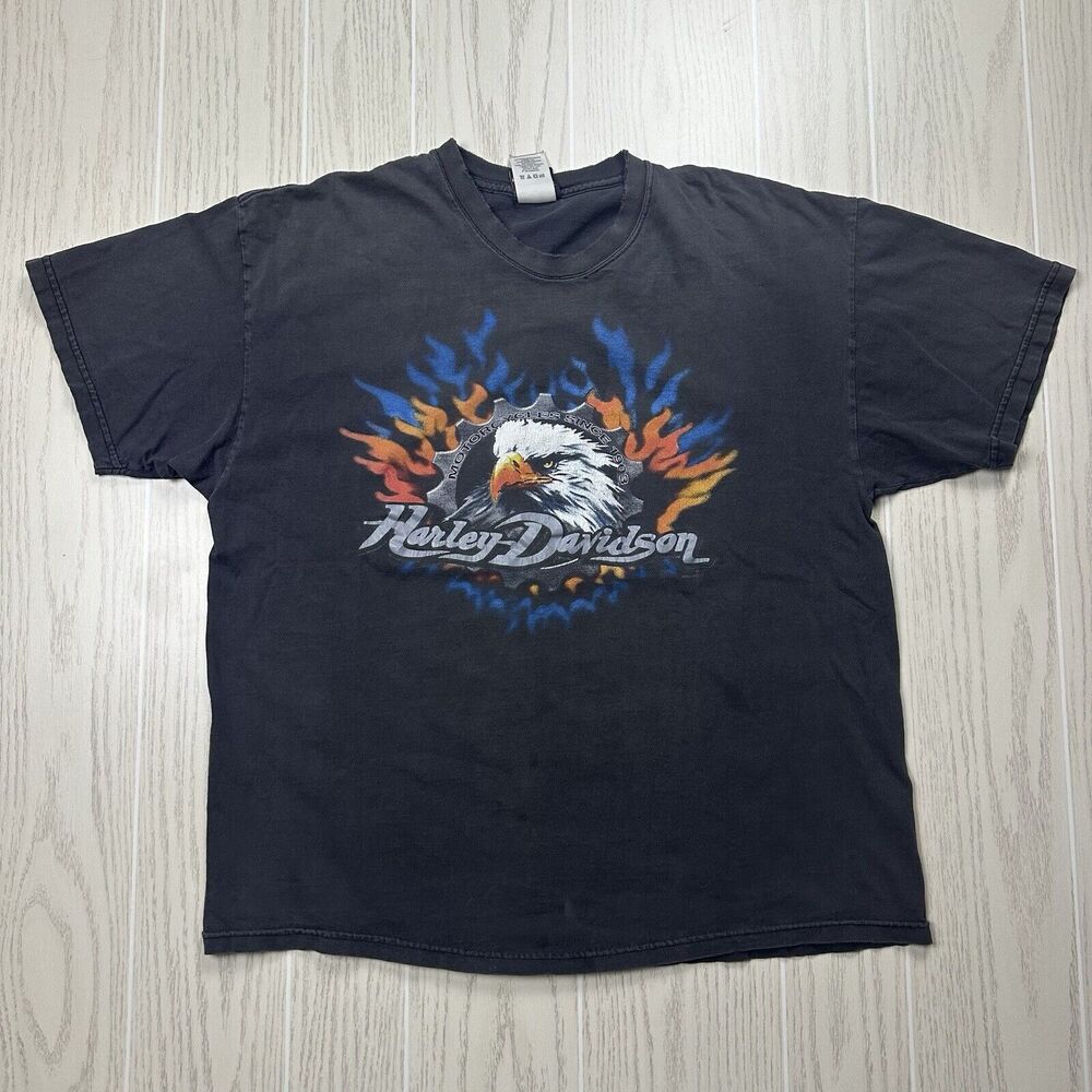 Vintage Harley Davidson Eagle Flames Shirt